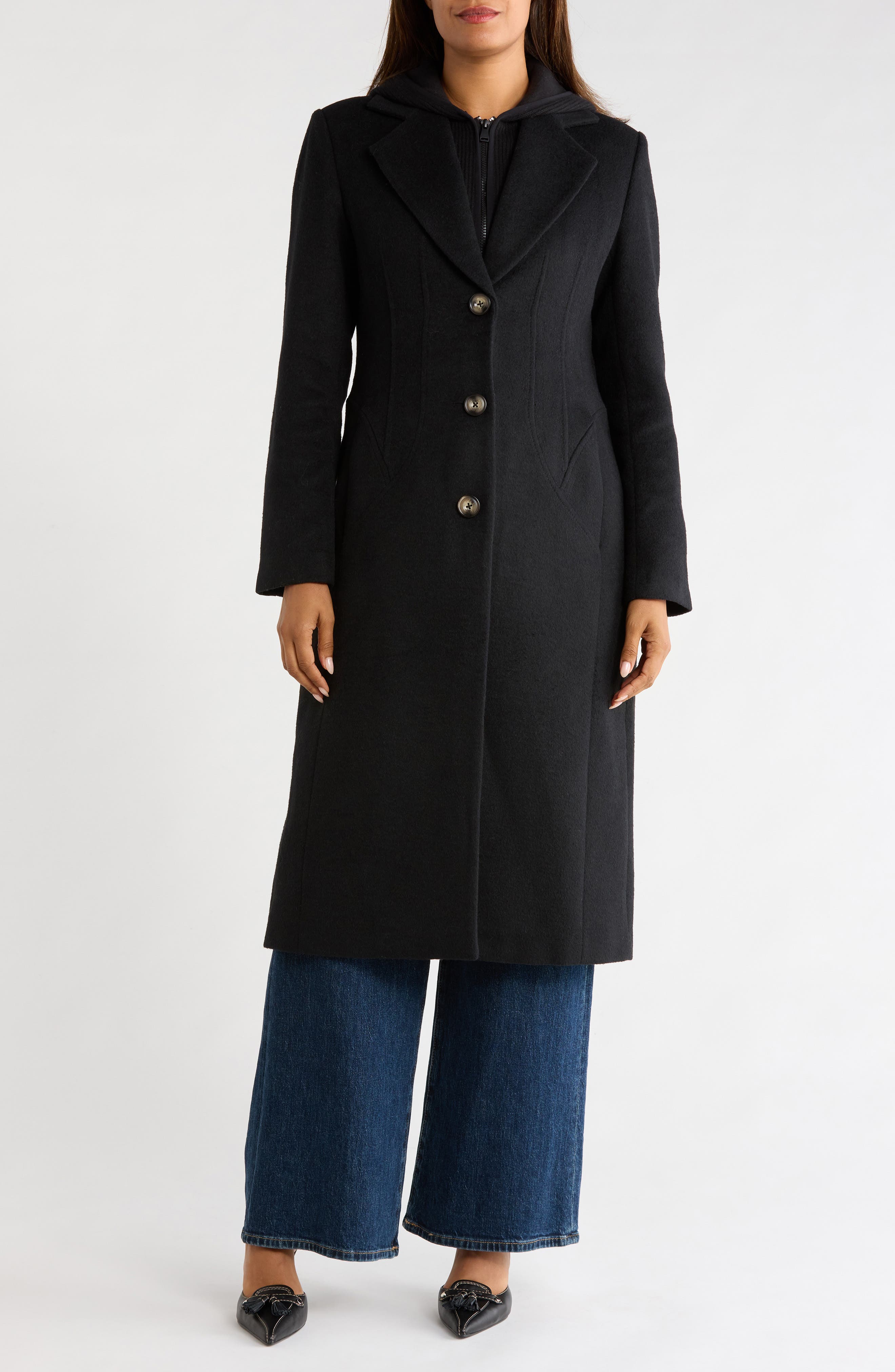 Jacket with Knit Bib