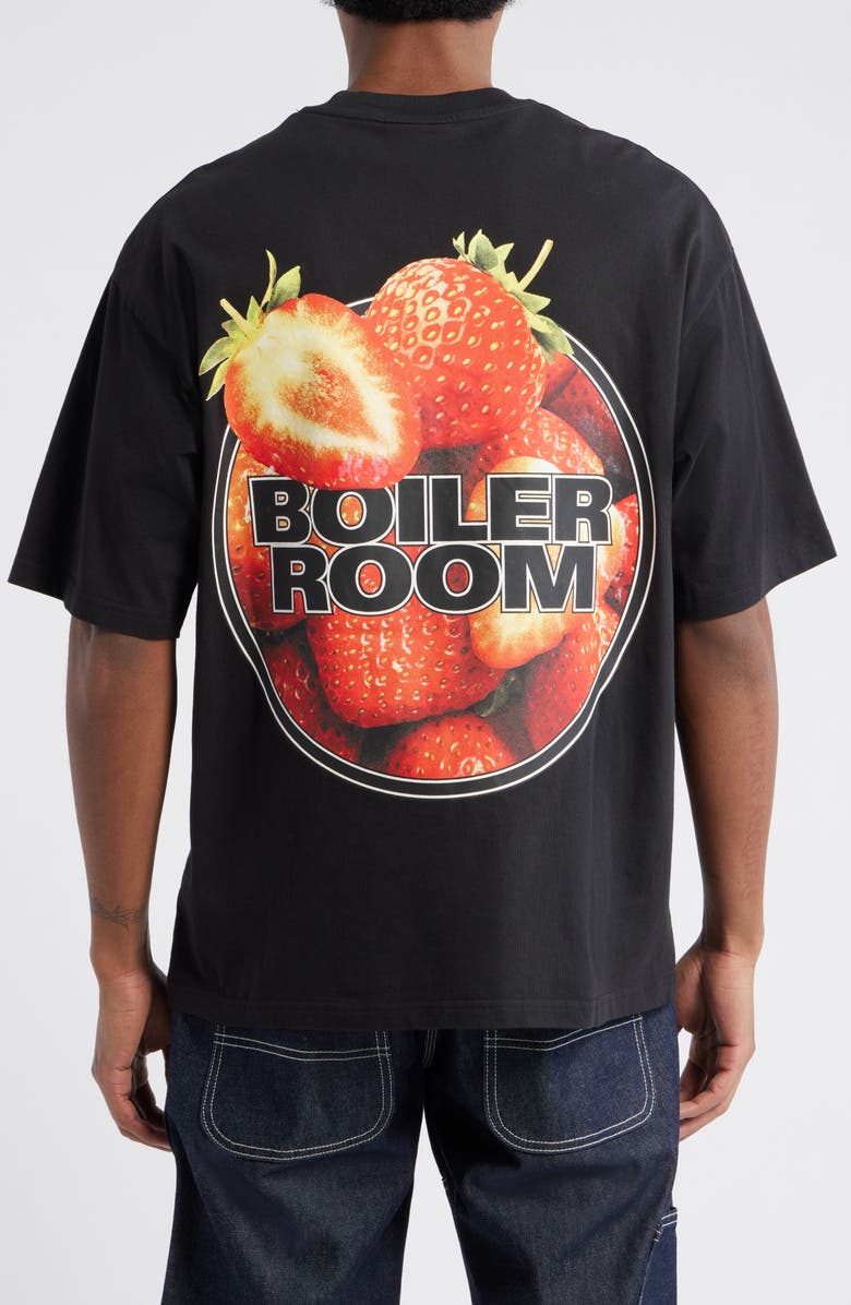 BOILER ROOM Strawberry Logo Graphic T-Shirt, Alternate, color, Black