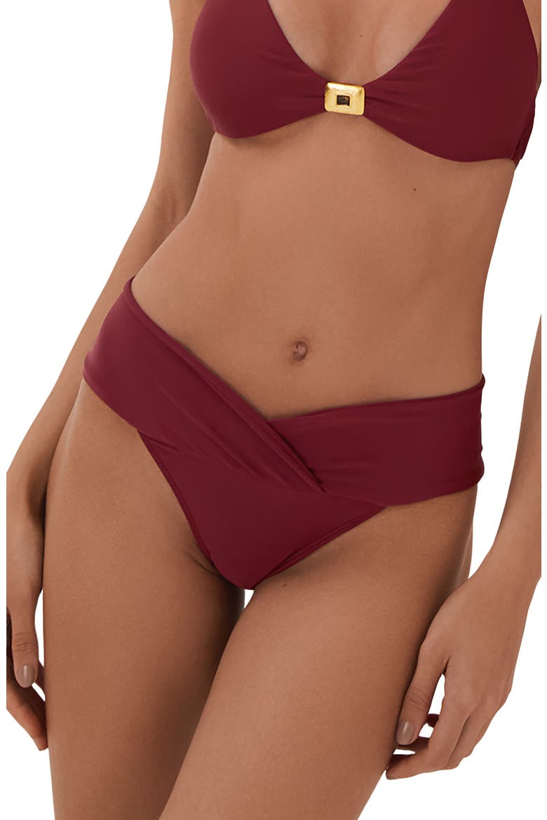 Solid Beta Brazilian Bikini Bottoms, Main, color, RED