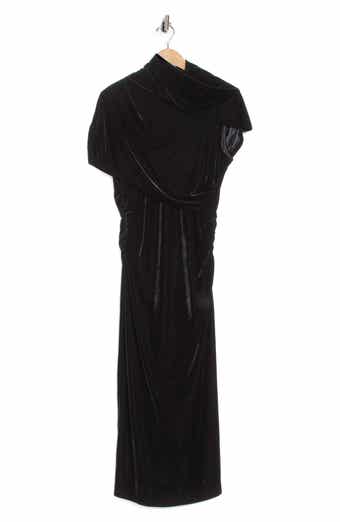 Nara Ruched Velvet Midi Dress