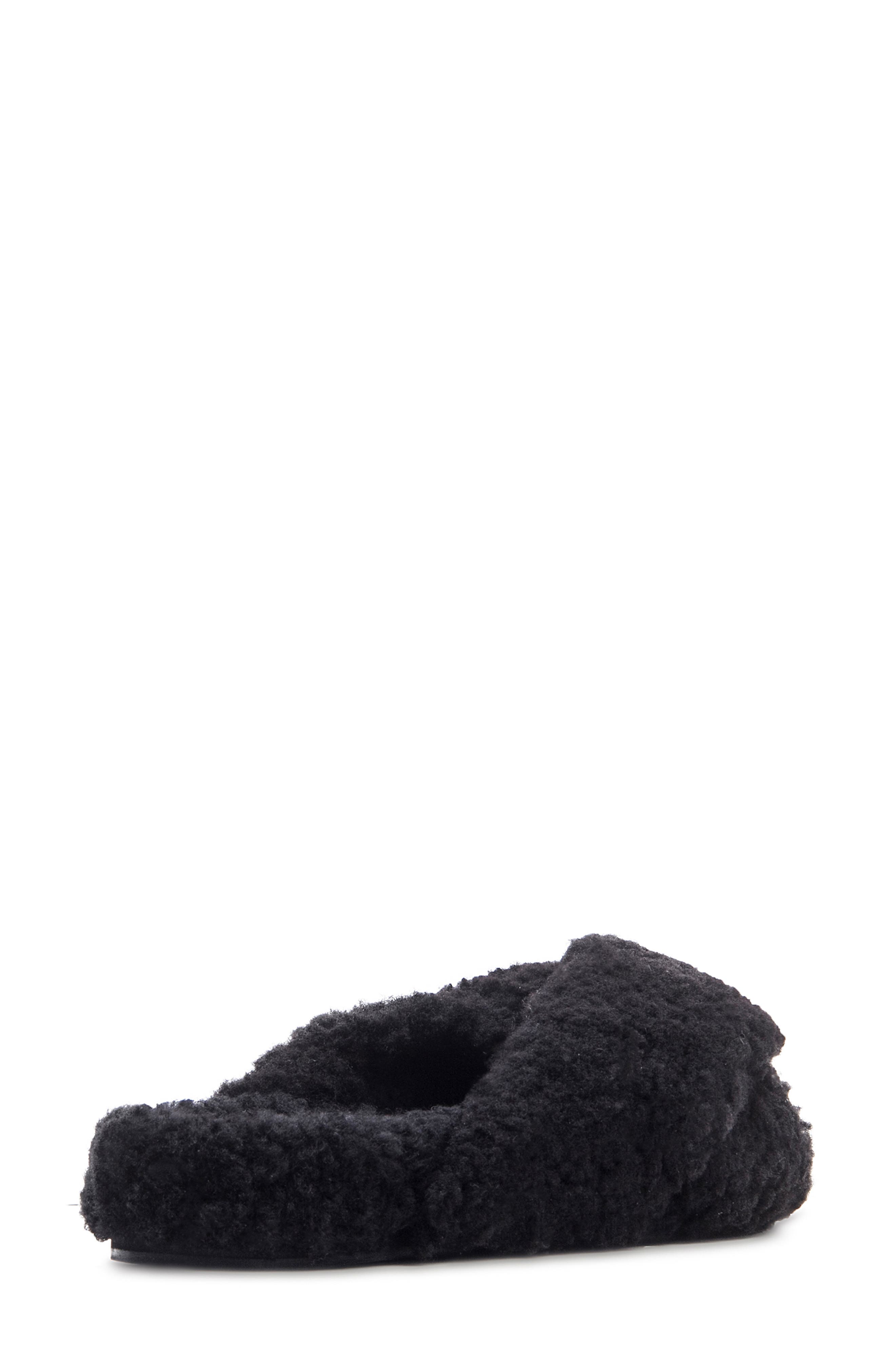 BLACK SUEDE STUDIO Cara Genuine Shearling Slipper, Alternate, color, 