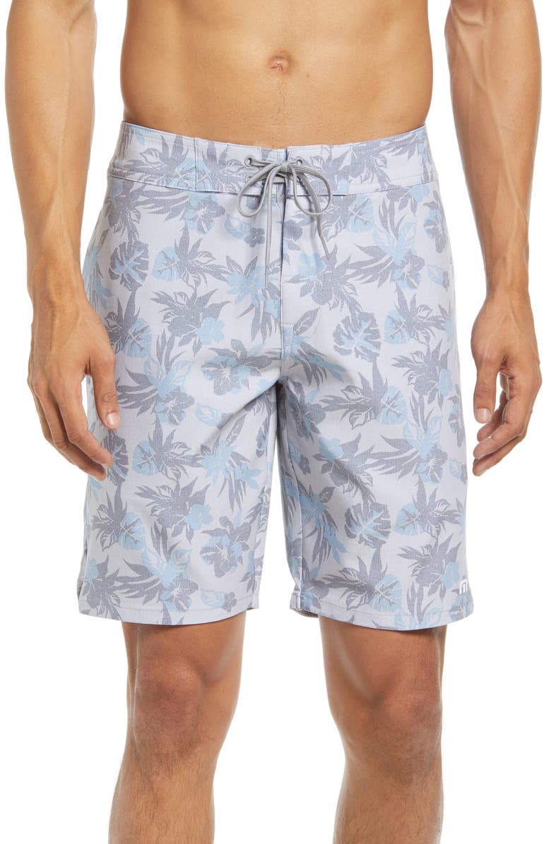 TravisMathew Cold Mug Floral Board Shorts, Main, color, 