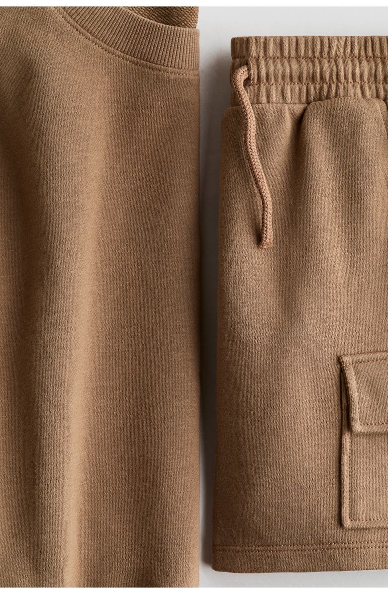 H&M 2-piece Sweatshirt Set, Alternate, color, Brown