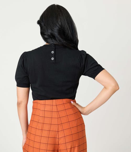 Smak Parlour Moon Cutout Knit Sweater In Black
