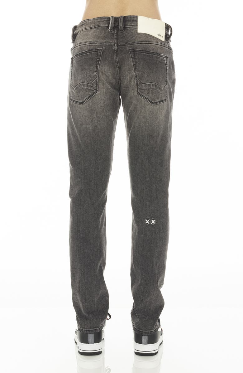 Cult of Individuality Rocker Rip & Repair Slim Straight Leg Jeans, Alternate, color, 