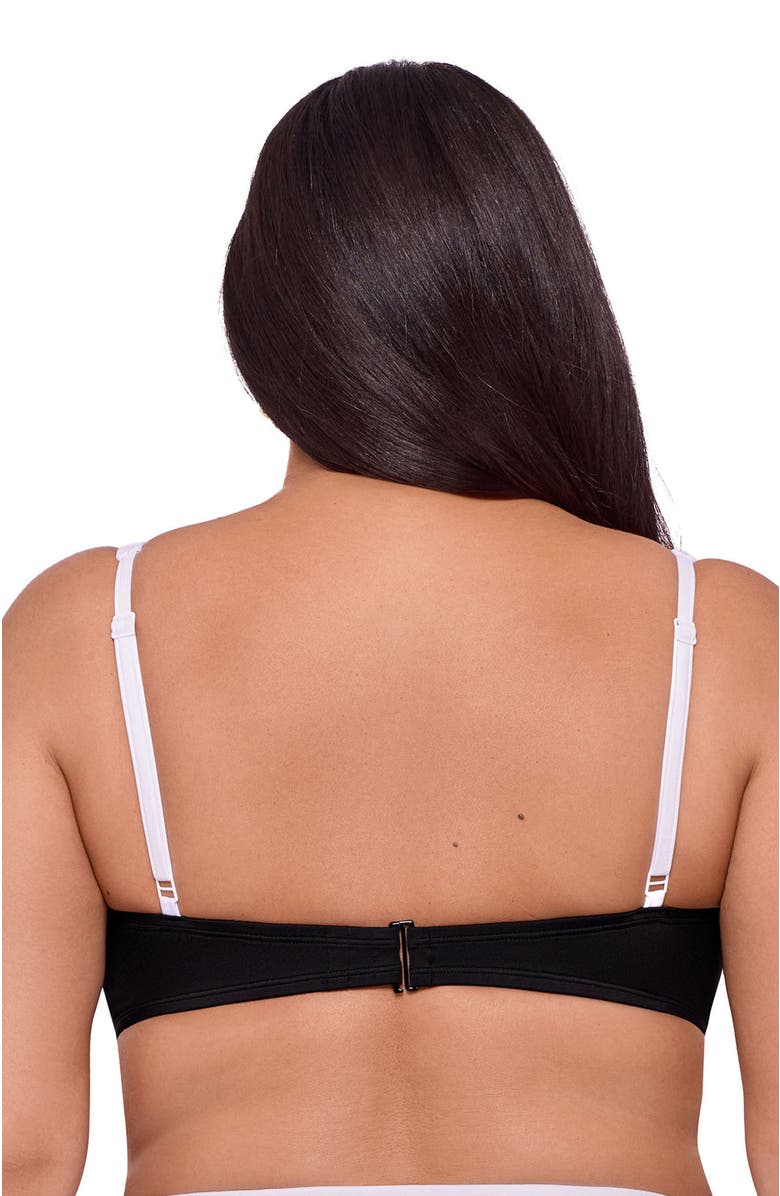 S3 Apparel Supportive Tall Underwire Bikini Top, Alternate, color, Onyx Black Colorblock