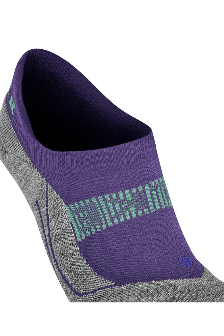 RU4 Endurance Cool Invisible Running Socks, Alternate, color, Amethyst