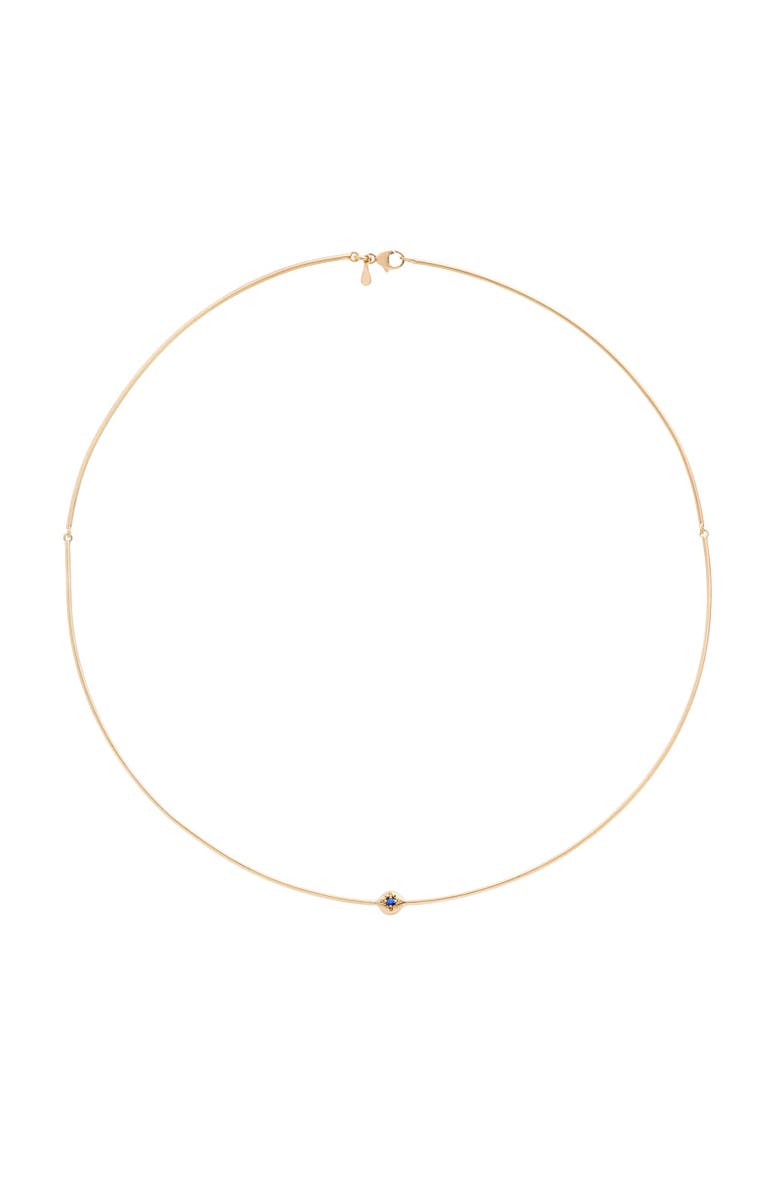 Eloise Jewelry Moon Necklace with Gemstone, Main, color, Sapphire