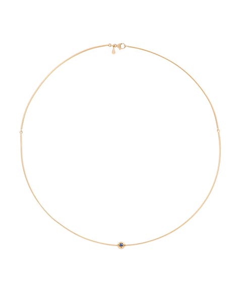 Moon Necklace  with Natural Gemstones. Handmade in Italy