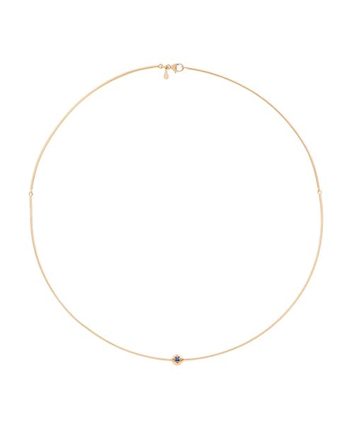 Eloise Jewelry Women's Blue Moon Necklace Sapphire In Gold