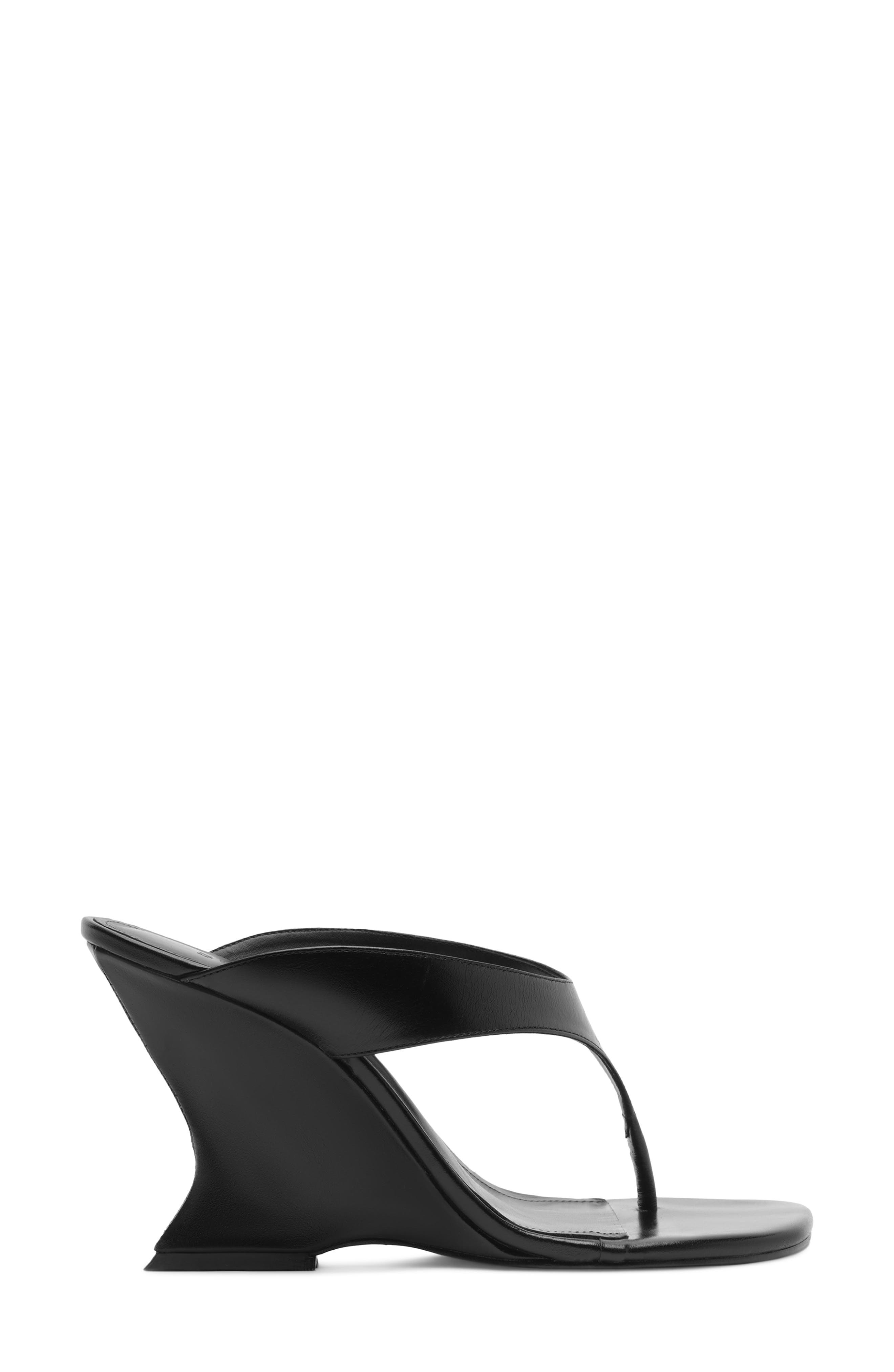 Schutz Maya Wedge Sandal, Alternate, color, Black