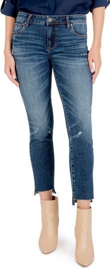 Kut From The Kloth Reese Step Hem Crop Straight Leg Jeans Nordstrom 