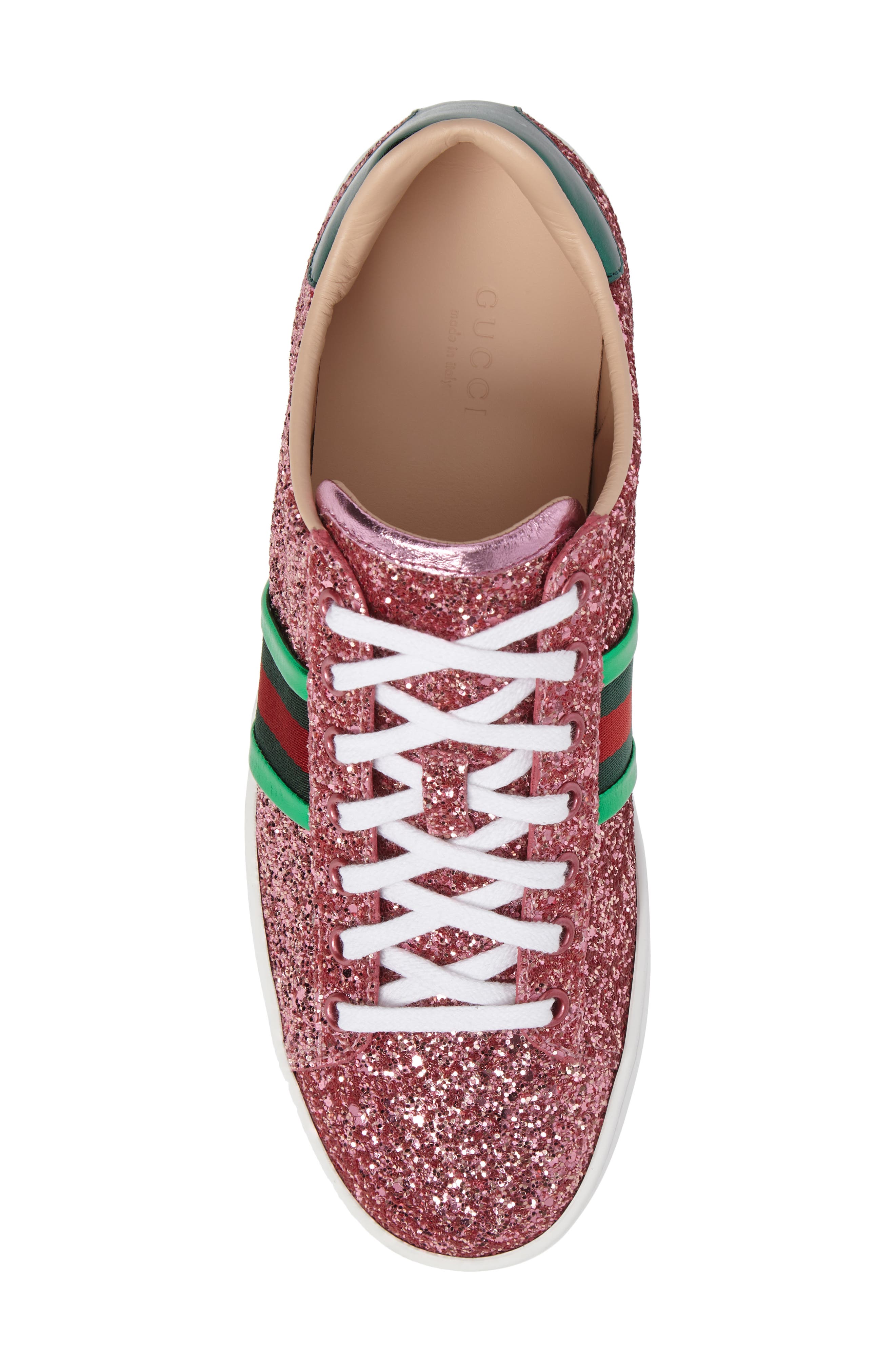 Gucci New Ace Glitter Sneaker, Alternate, color, 