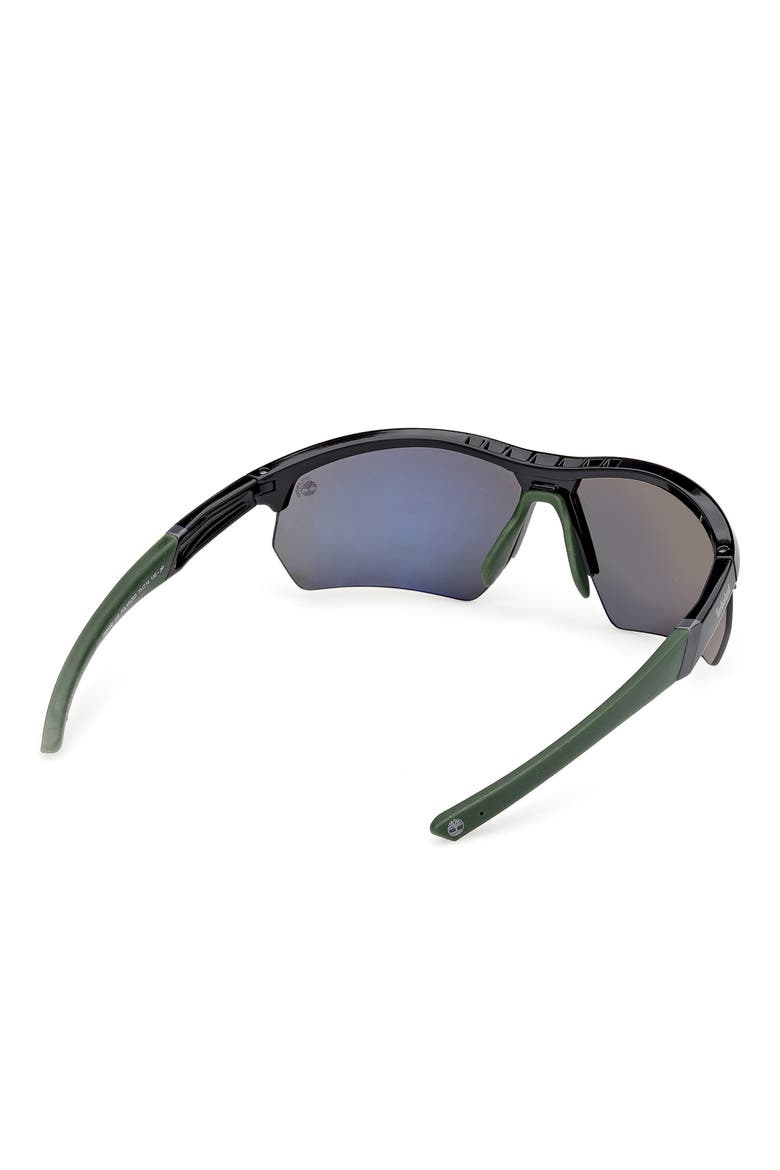 73mm Sunglasses, Alternate, color, SHINY BLACK / GREEN POLARIZED