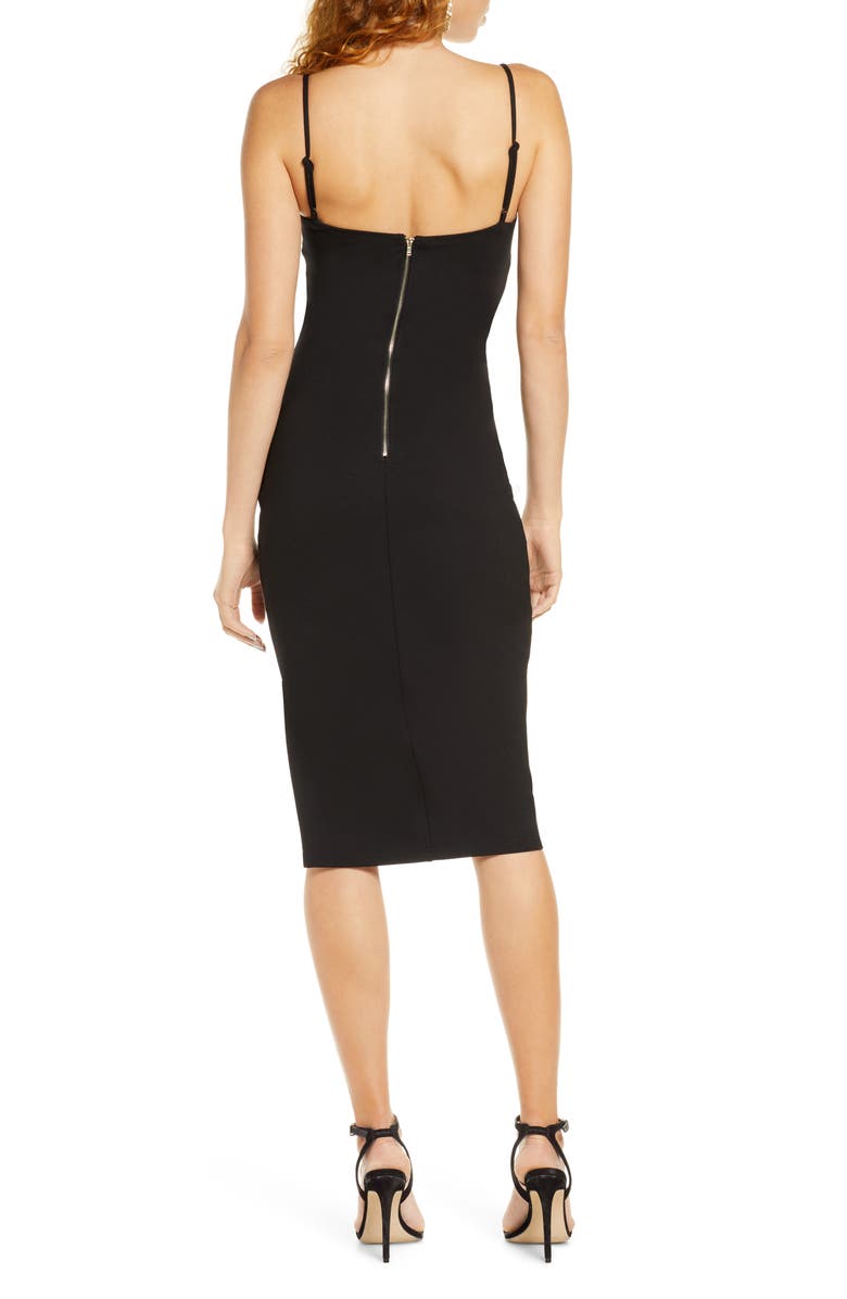 Lulus Paulina Square Neck Cocktail Sheath Dress, Alternate, color,