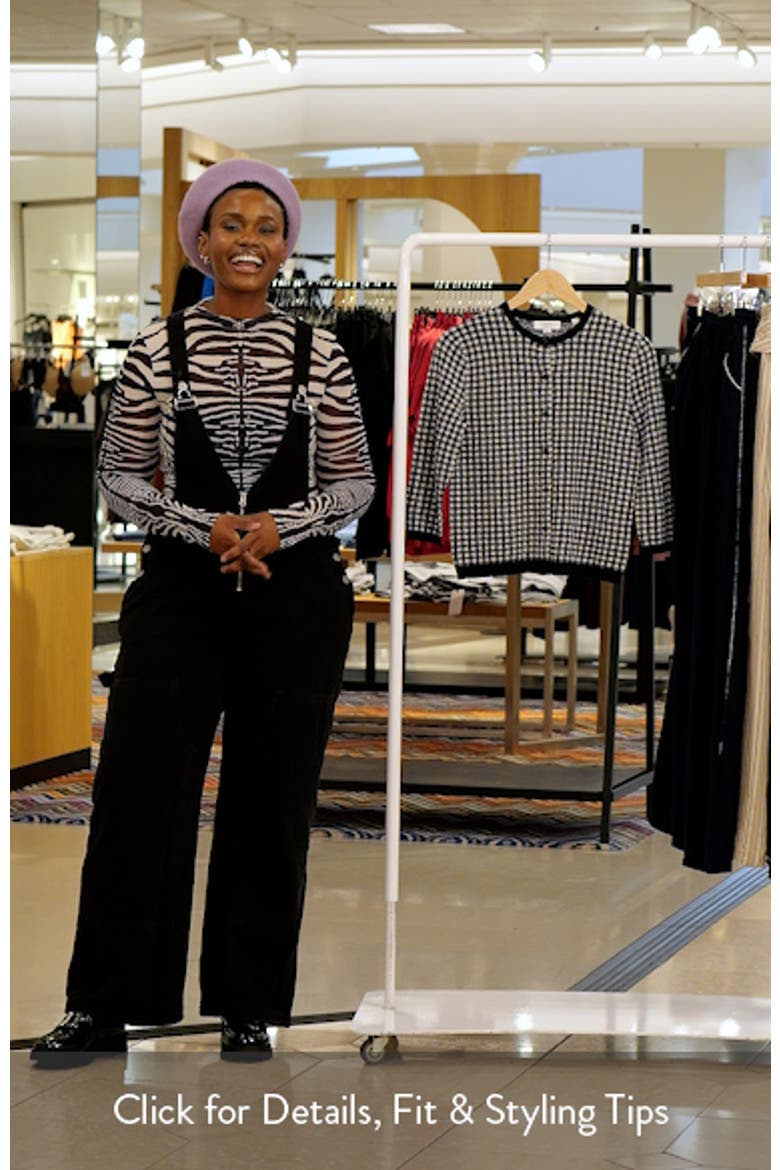 Gingham Check Wool & Cotton Blend Cardigan video