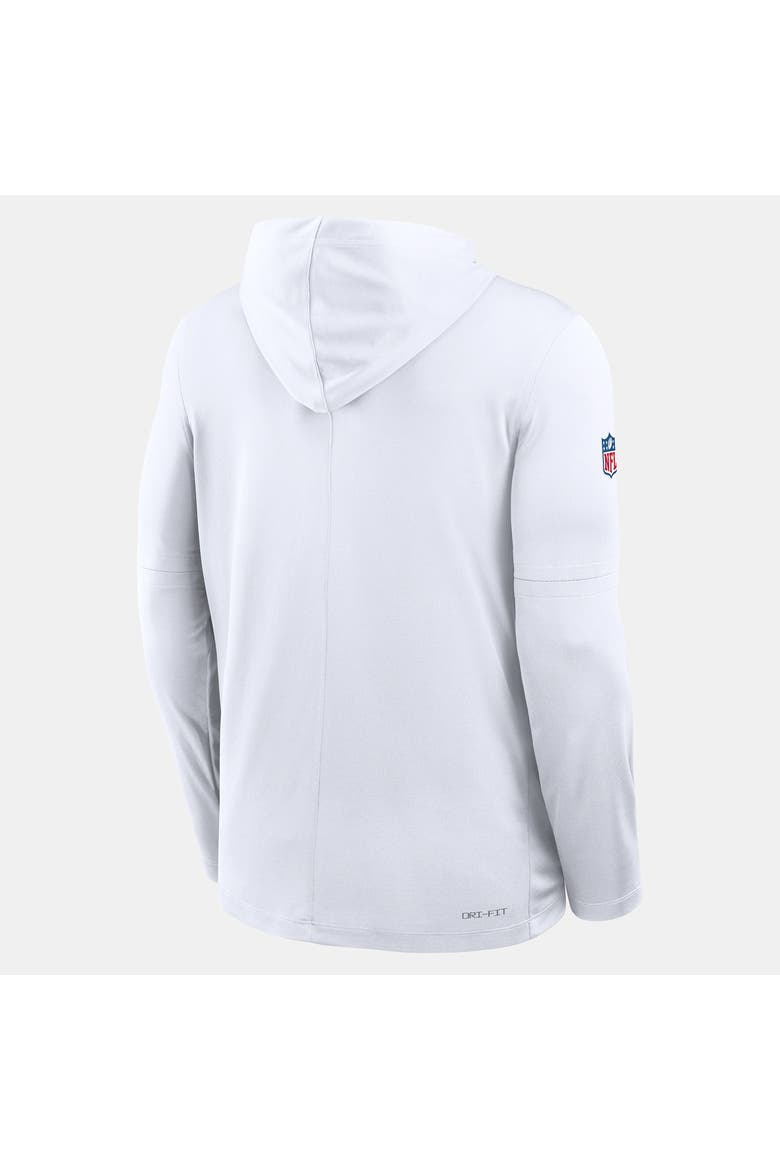 Men's Nike White Tampa Bay Buccaneers Sideline Alternate Lightweight Long Sleeve Hooded Dri-FIT T-Shirt, Alternate, color, White