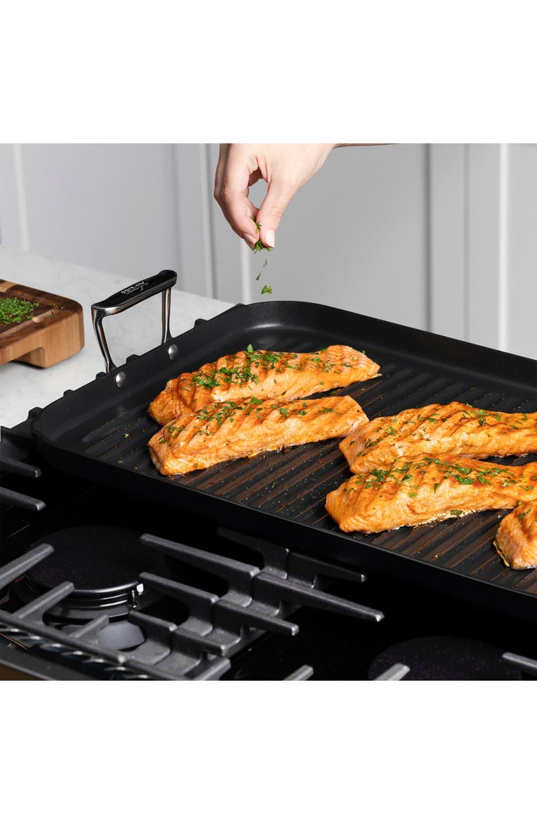 All-Clad HA1 Expert Hard Anodized Nonstick Double-Burner Grill Pan, Alternate, color, Black