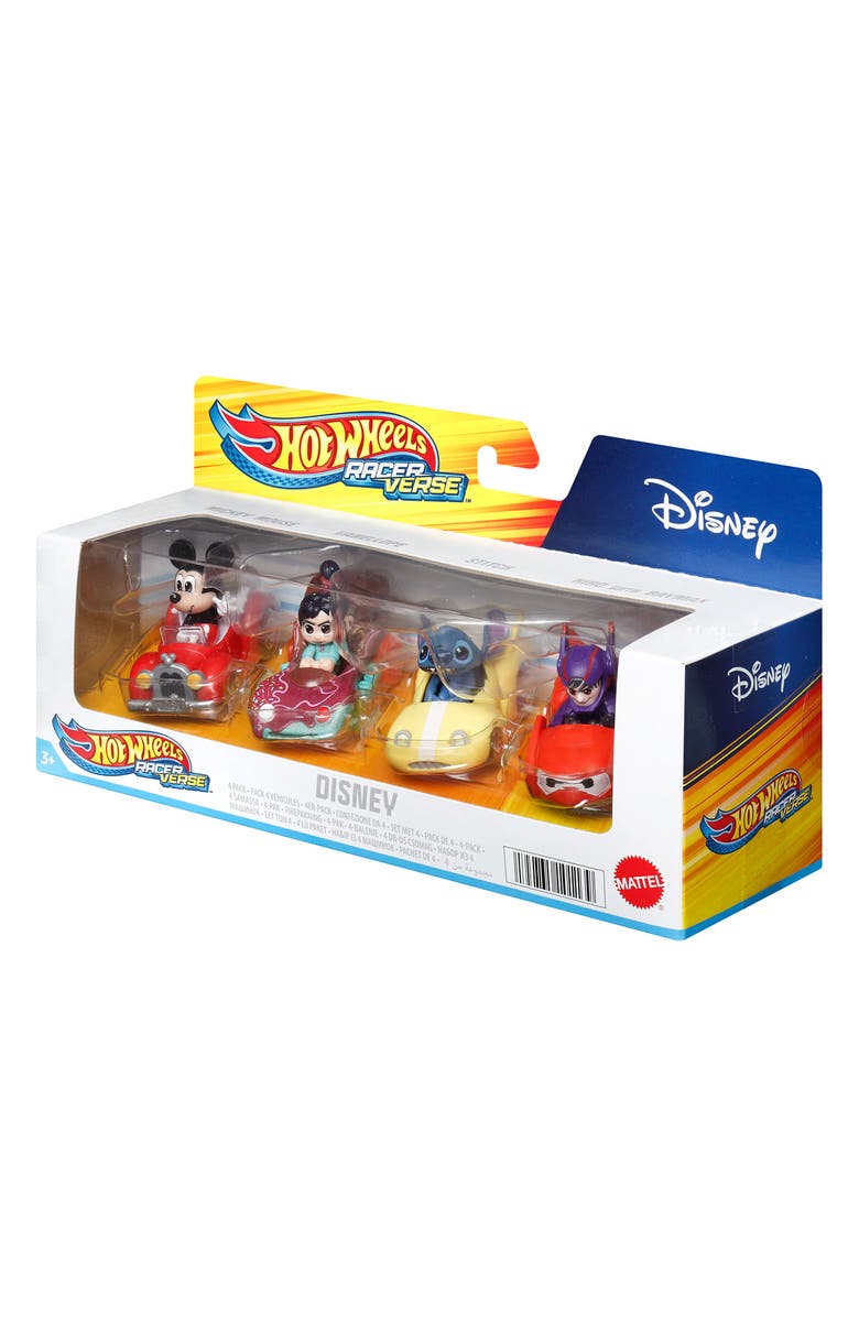 Mattel Hot Wheels<sup>®</sup> RacerVerse Disney<sup>®</sup> 4-Pack Cars, Alternate, color, 