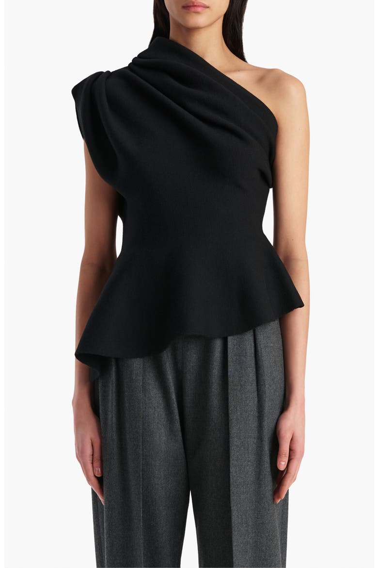 Aimee One-Shoulder Top, Main, color, BLACK