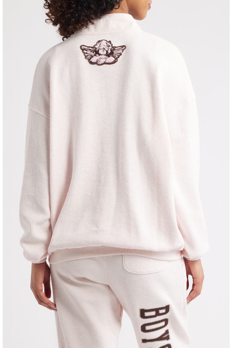 Smoke & Mirrors Crewneck Henley Pullover, Alternate, color, PINK HEATHER