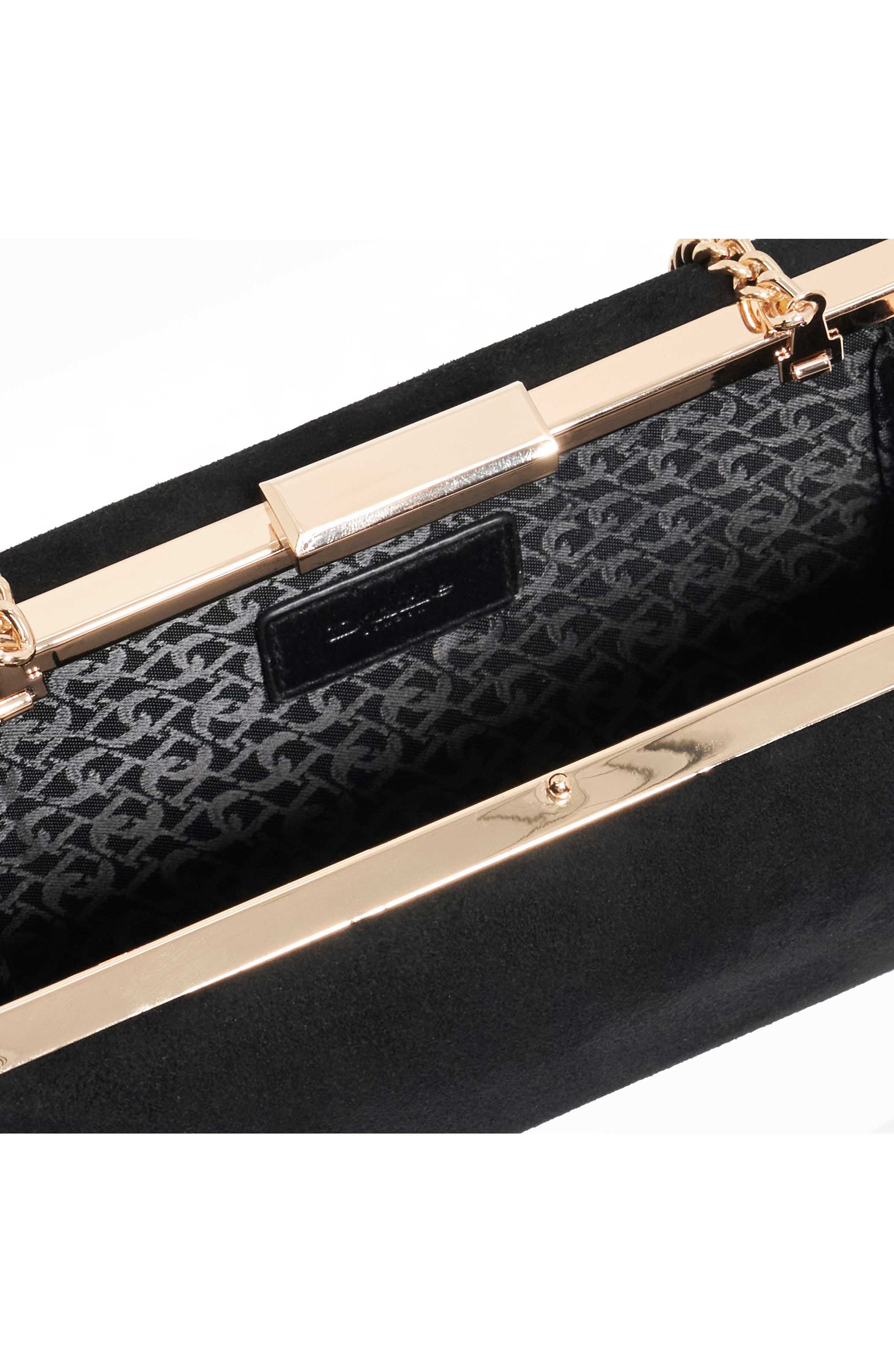 Dune London Bellaria Frame Clutch, Alternate, color, Black