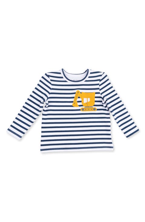Kids' Digger Appliqué Stretch Organic Cotton T-Shirt