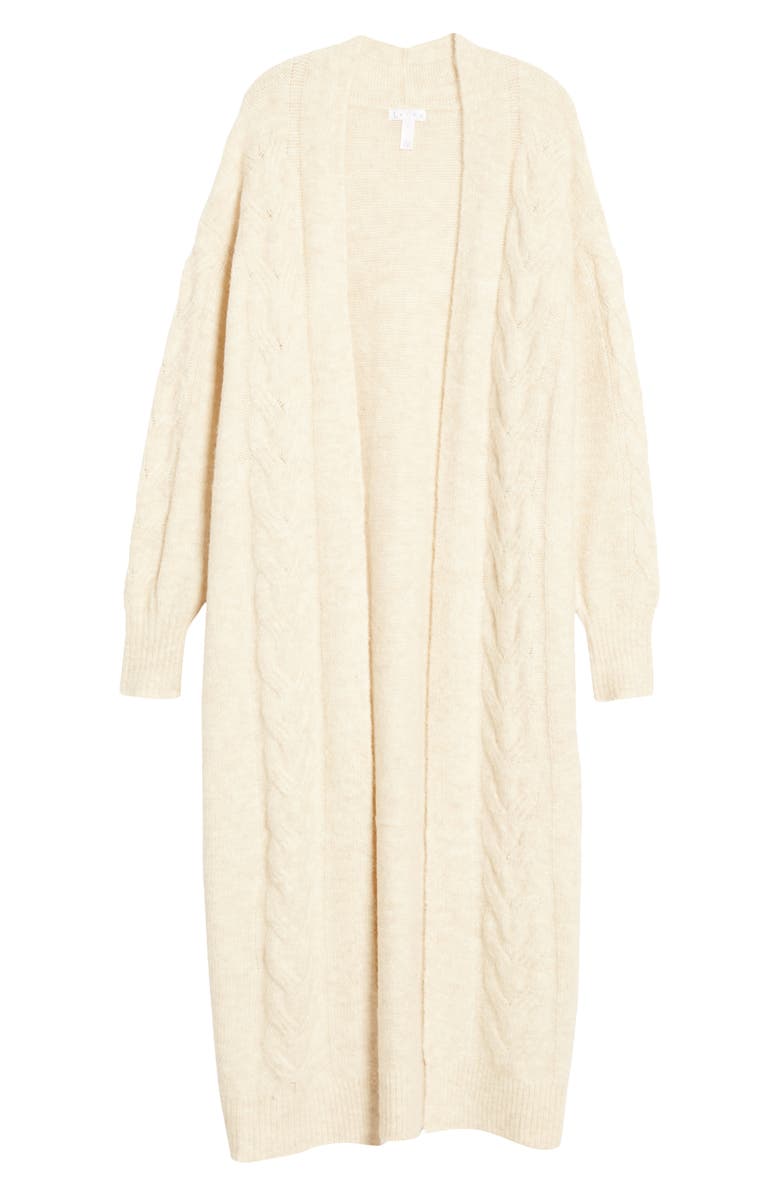 Leith Cozy Cable Knit Longline Cardigan, Alternate, color,