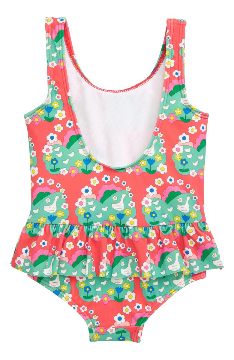 Mini Boden Print One-Piece Swimsuit, Alternate, color, 