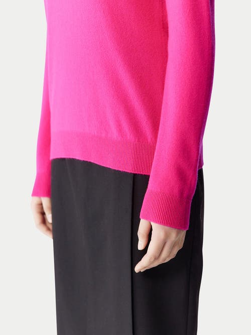 Gobi Mongolian Cashmere Crew Neck Sweater In Magenta