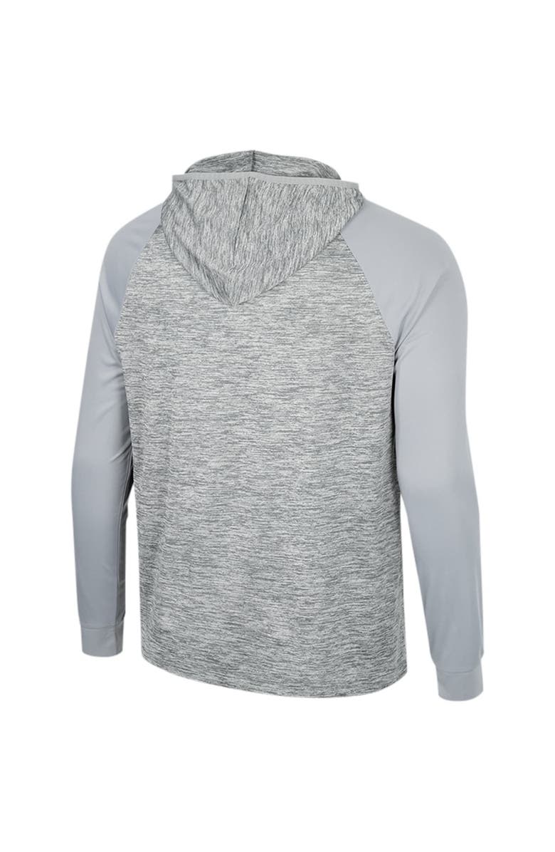 COLOSSEUM Men's Colosseum Gray UCF Knights Cybernetic Raglan Quarter-Zip Hooded Top, Alternate, color, Gray