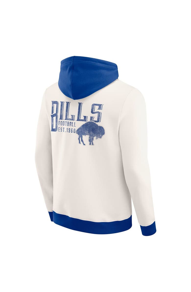 Darius Rucker Collection by Fanatics Men's Darius Rucker Collection by Fanatics Cream Buffalo Bills Distressed Graphics Full-Zip Hoodie, Alternate, color, Cream