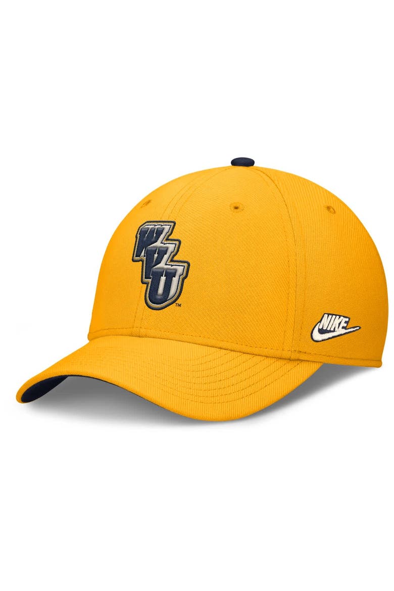 Men's Nike Gold West Virginia Mountaineers Legacy Rise Performance Flex Hat, Alternate, color, Gold