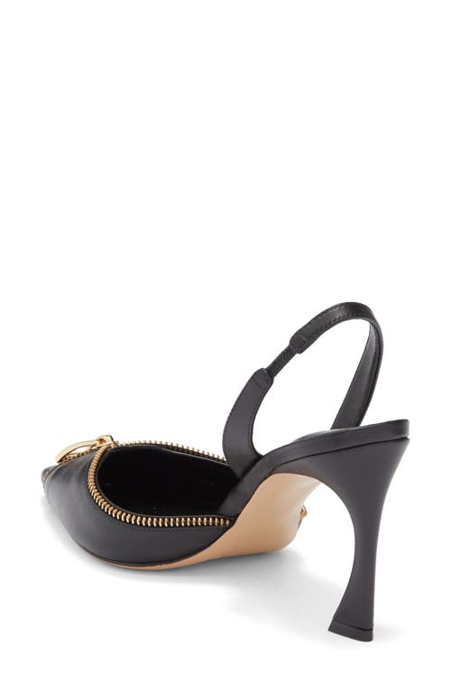 Alexandre Birman Zoe Zipper Pointed Toe Pump In Black