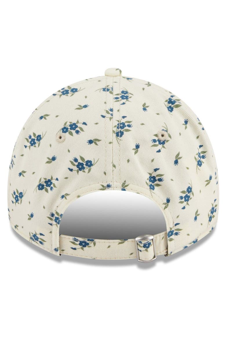 New Era Women's New Era Cream New York Yankees Chrome Bloom 9TWENTY Adjustable Hat, Alternate, color,