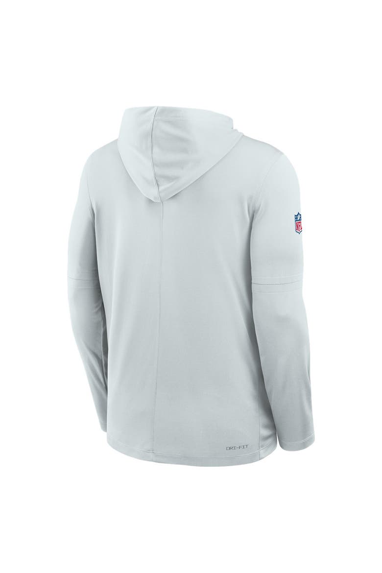 Men's Nike Gray Dallas Cowboys Sideline Game On Lightweight Long Sleeve Hooded Dri-FIT Top, Alternate, color, Gray