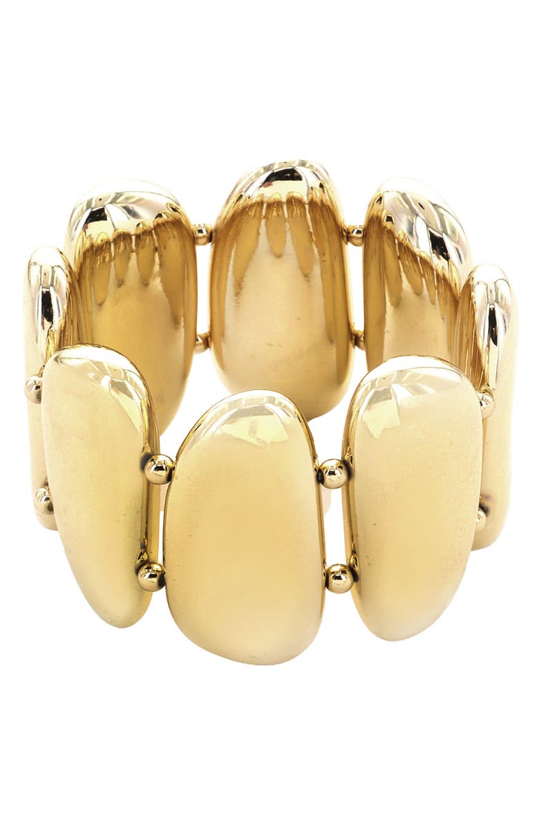 Panacea Oval Stretch Bracelet, Main, color, Gold