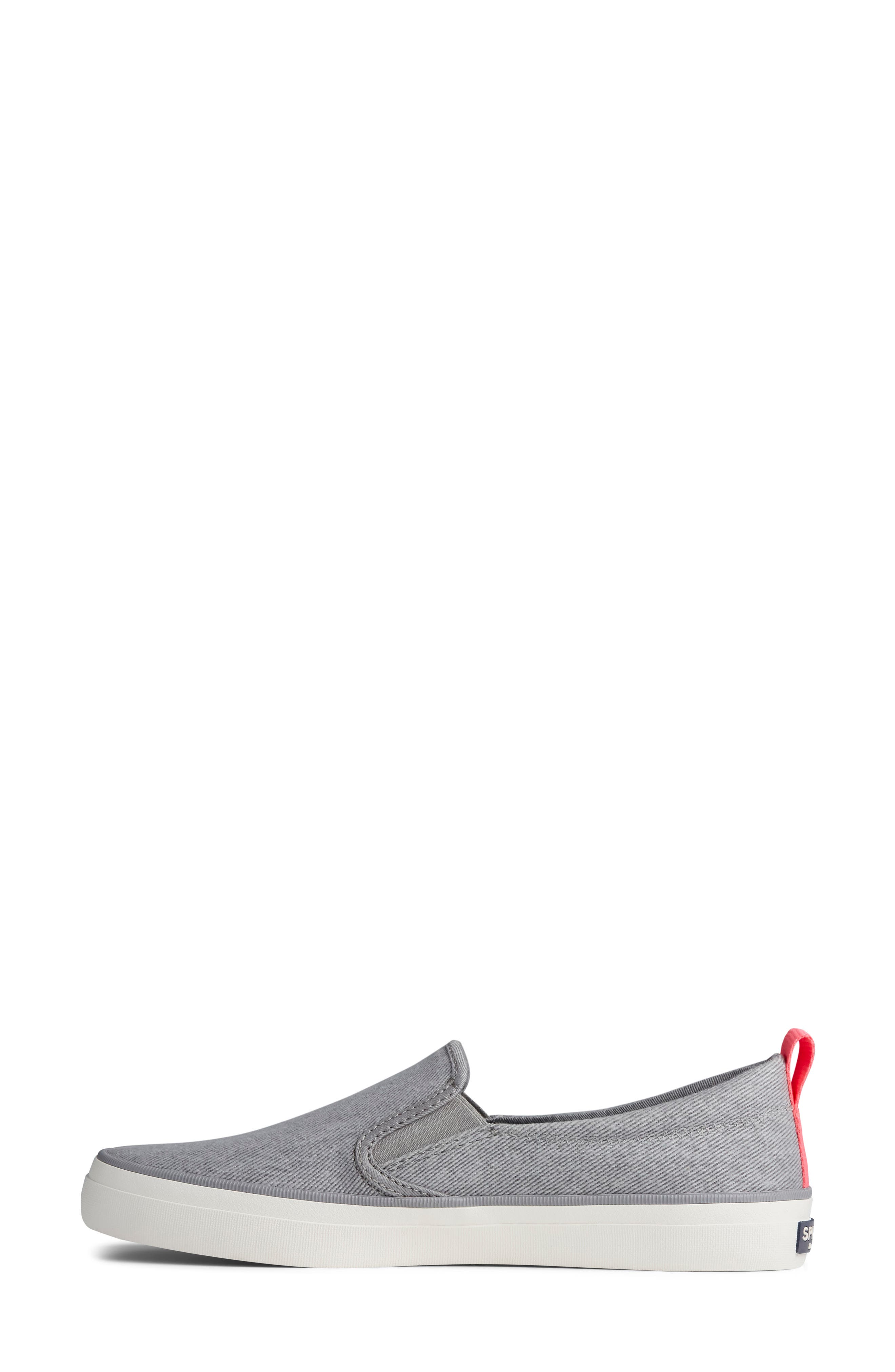Crest Twin Gore Slip-On Sneaker, Alternate, color, GREY WASHED TWILL FABRIC