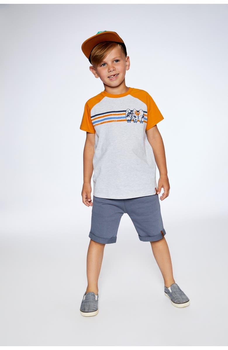 Deux par Deux Boy's French Terry Short Nightshadow Blue, Alternate, color,