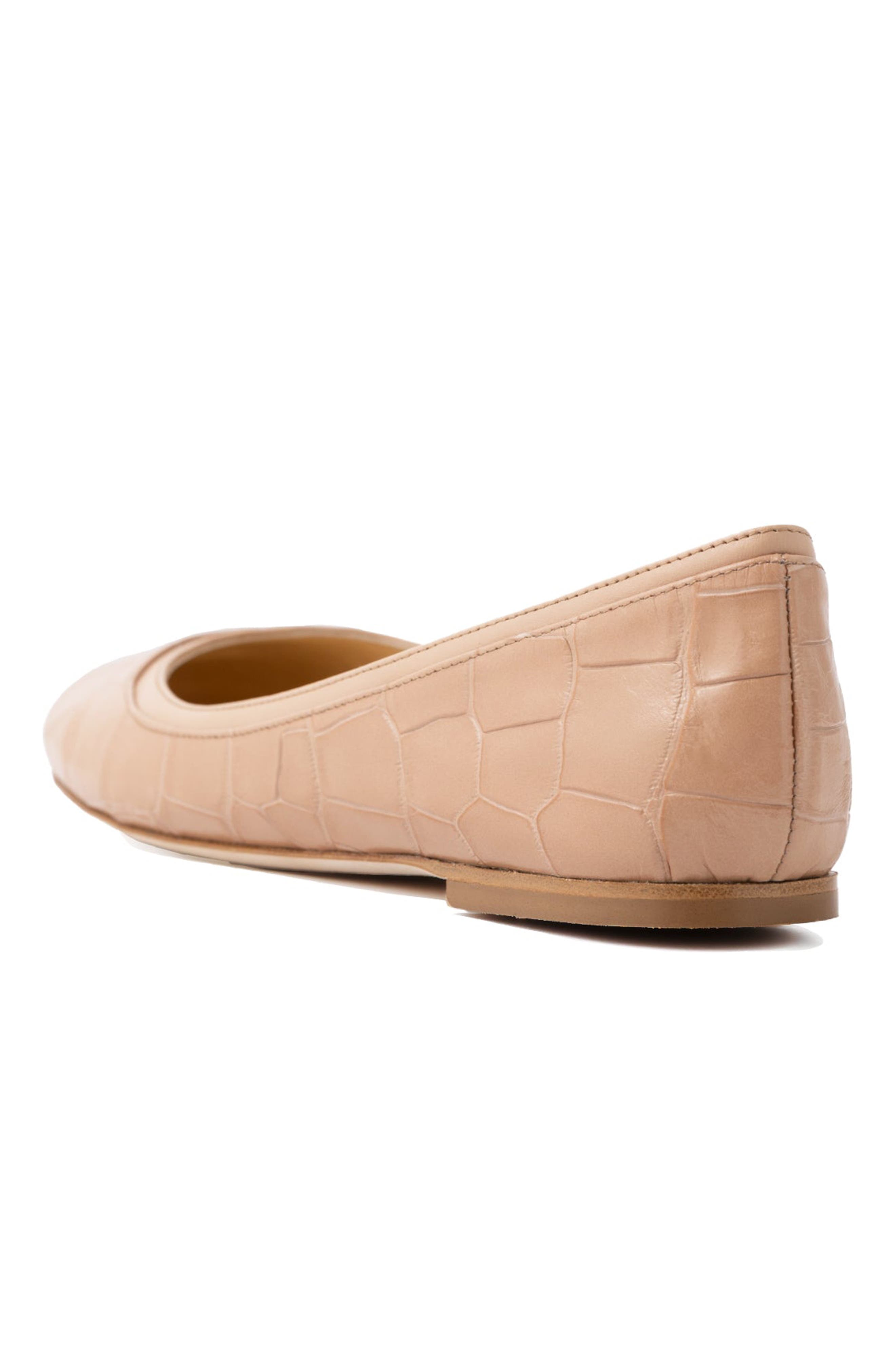 Gemma Flat Leather Ballerina Flat, Alternate, color, Honey Tan