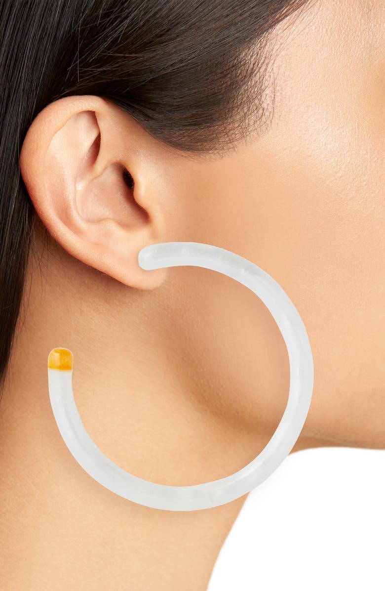 Cult Gaia Large Geneva Tubular Hoop Earrings, Alternate, color,