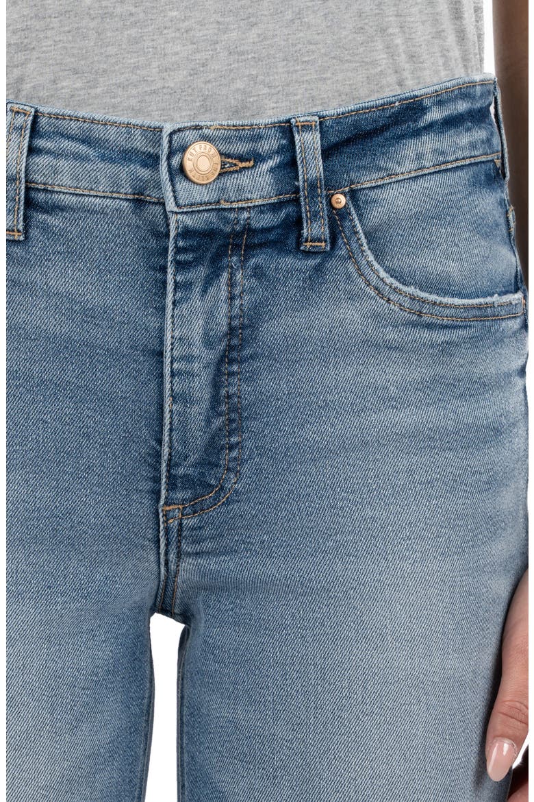 Rachael Fab Ab High Waist Raw Hem Crop Jeans, Alternate, color, OPERATED BLUE