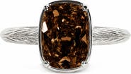 Sterling Forever Sterling Silver Mini Chocolate Cubic Zirconia Ring