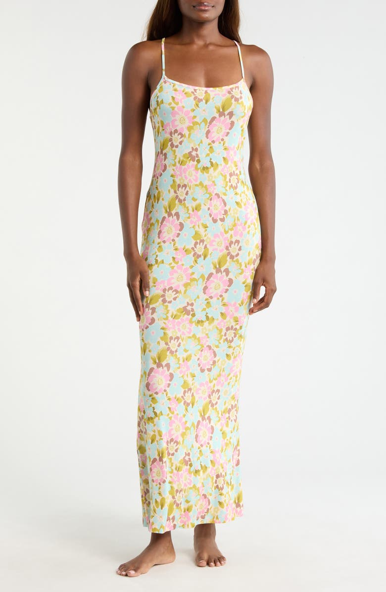 KILO BRAVA Floral Jersey Nightgown, Main, color, Painted Blooms