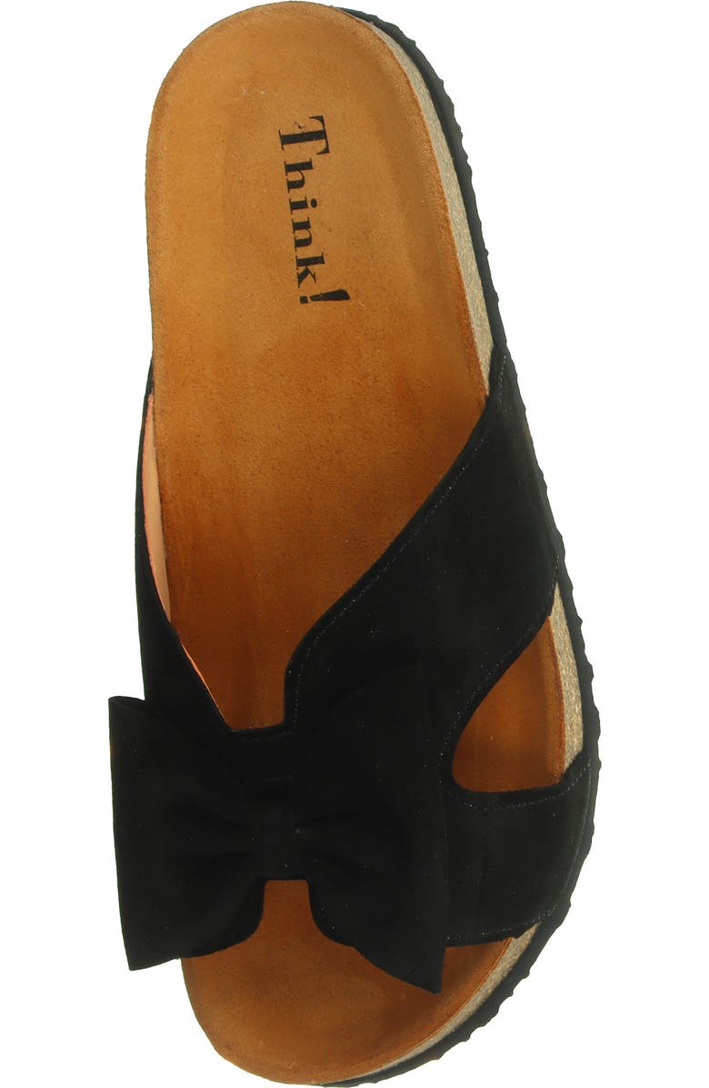 Think! Crissi Bow Slide Sandal, Alternate, color, Black