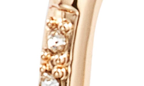 Open Edit Pavé Elongated Hoop Earrings In Gold