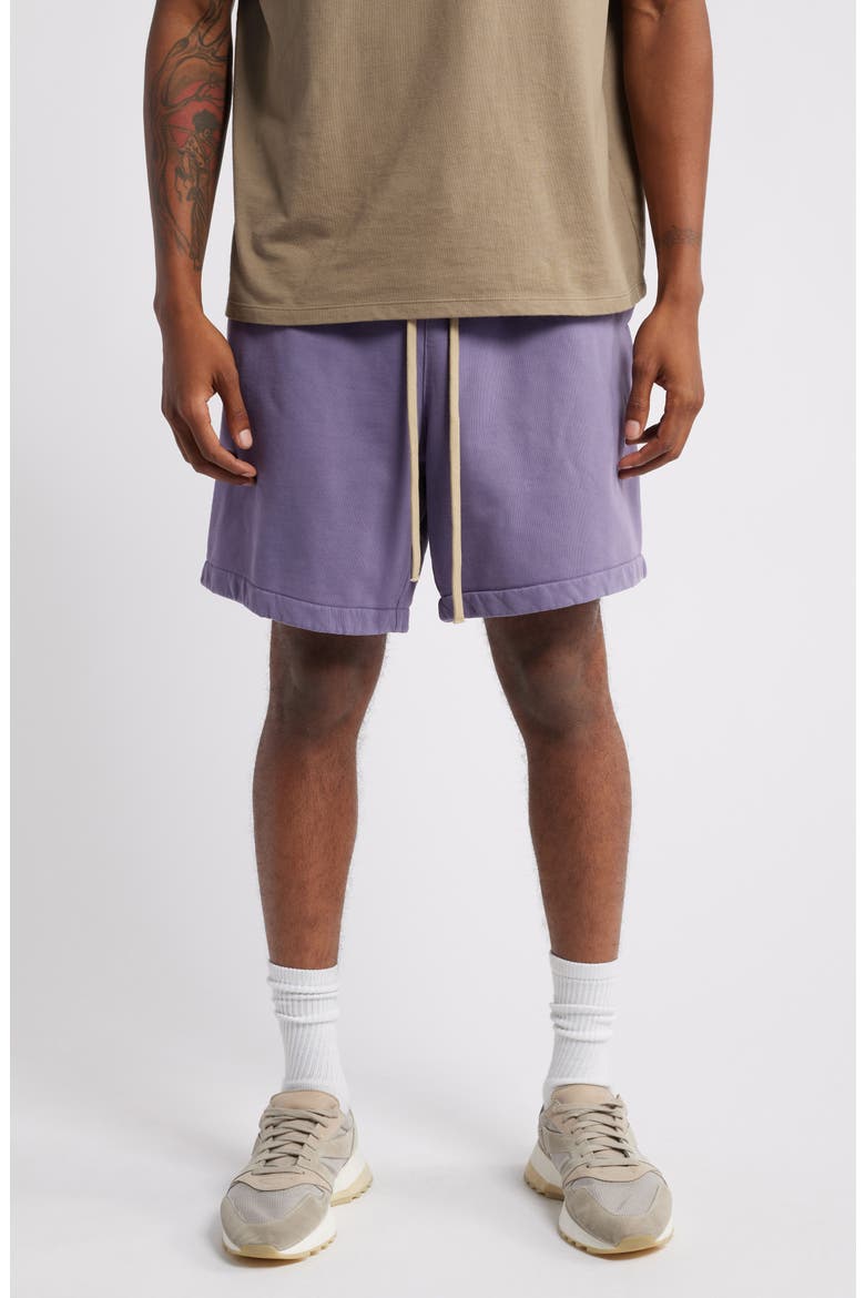 Gender Inclusive Heavy Cotton Fleece Soccer Shorts, Main, color, LAVENDER