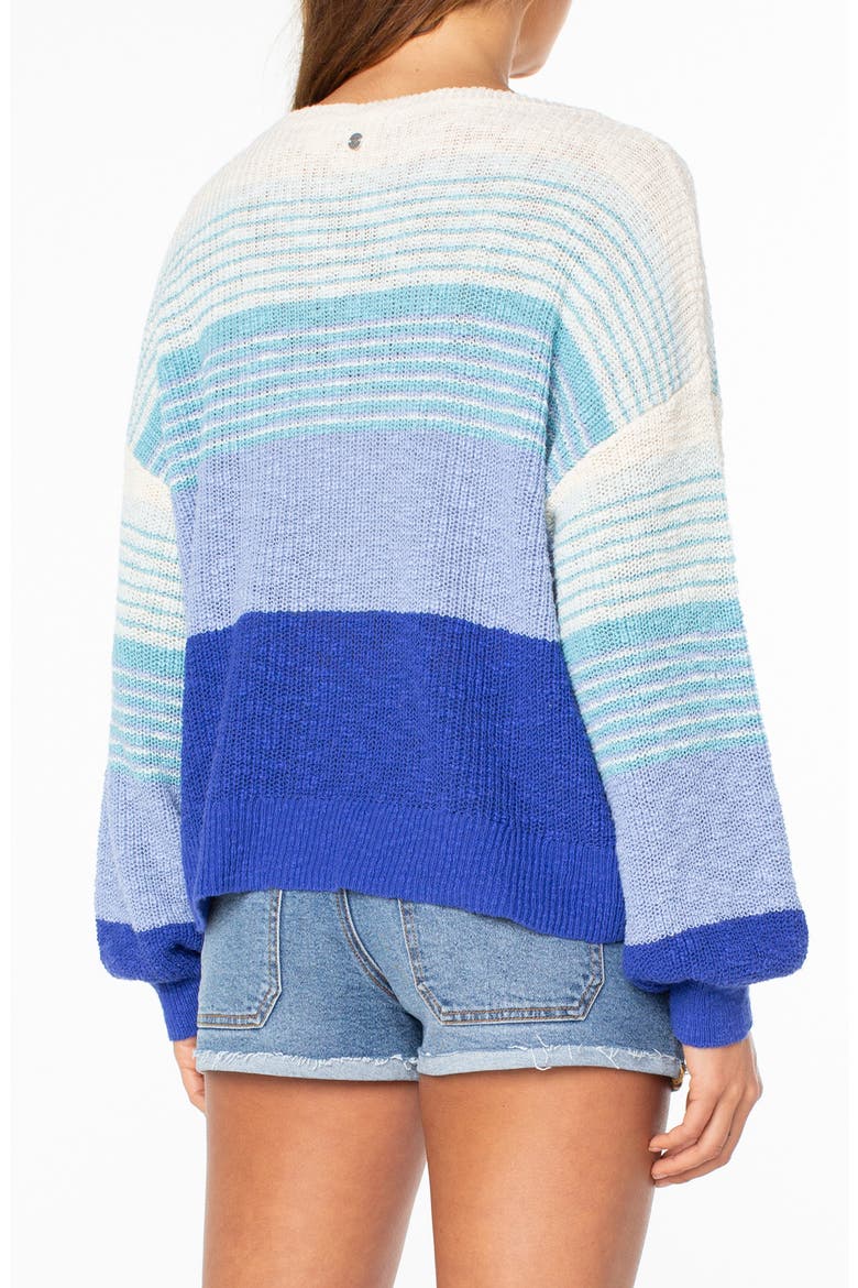 Vibes Level Stripe Sweater, Alternate, color, SURF THE WEB TIE DYE