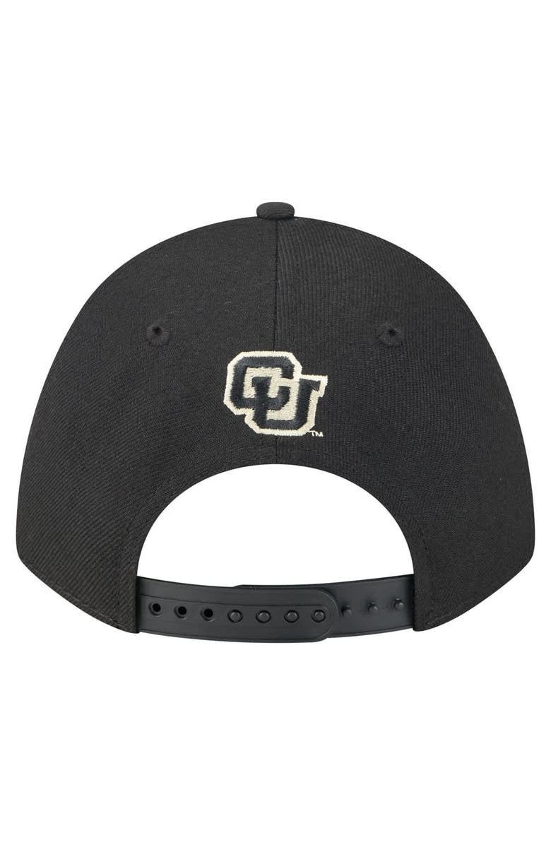 New Era Men's New Era Black Colorado Buffaloes Team Collective 9FORTY M-Crown Adjustable Hat, Alternate, color,