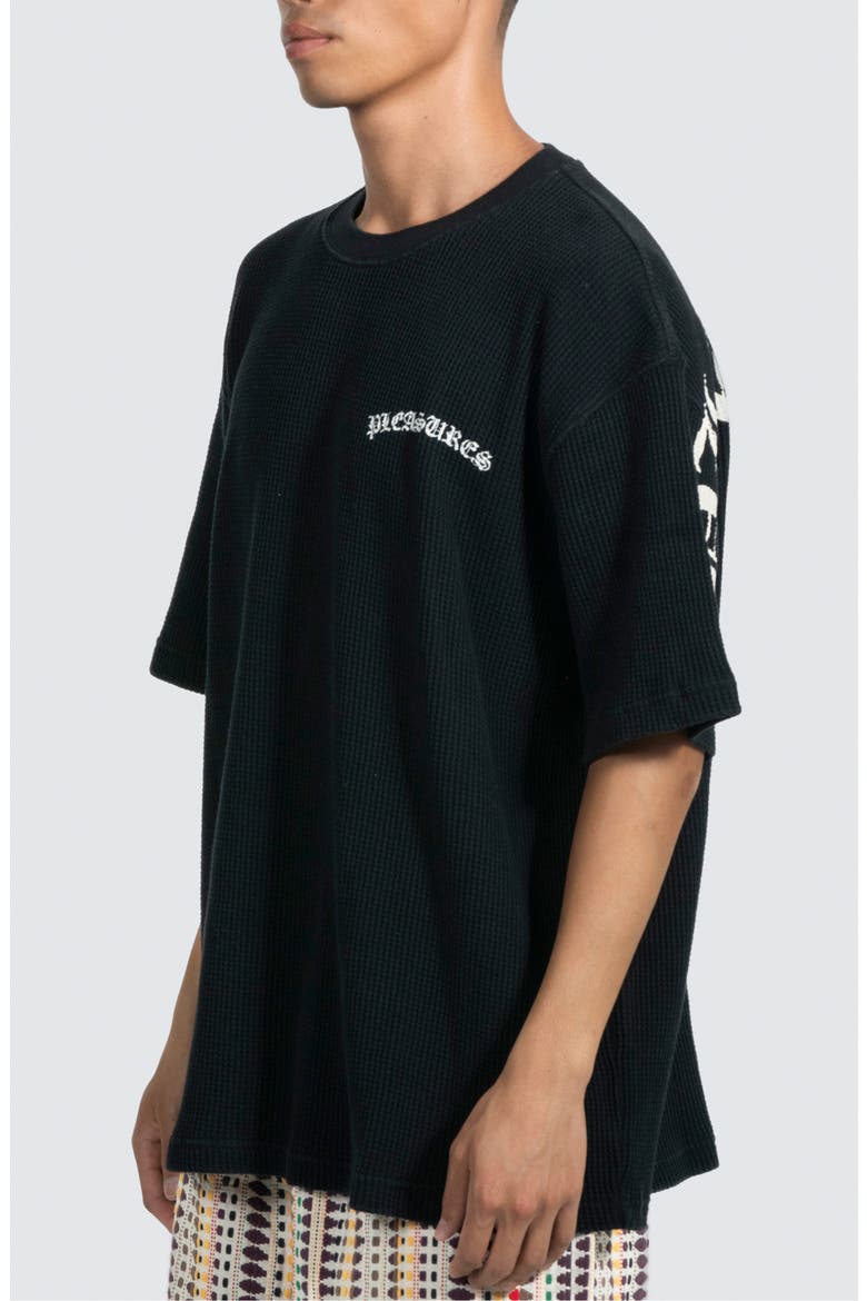 Neural Waffle Knit Cotton Graphic T-Shirt, Alternate, color, BLACK
